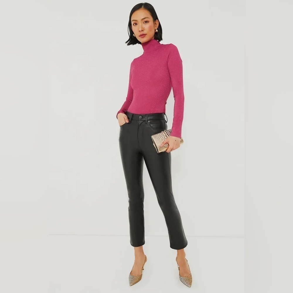 NWT Hyacinth House Elle Woods Pink Glitter Turtleneck Sweater Small